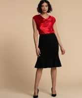 Tash  + Sophie Satin Cowl Neck Cami Blouse