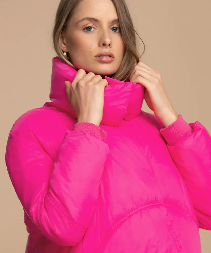 Snap Front Puffer Jacket