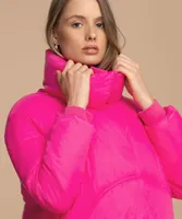 Snap Front Puffer Jacket