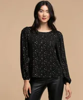 Scoop Neck Long Sleeve Blouse