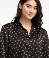 Button Front Collared Tunic Shirt