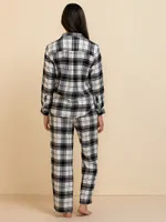 Flannel Pajama Top & Pant Set