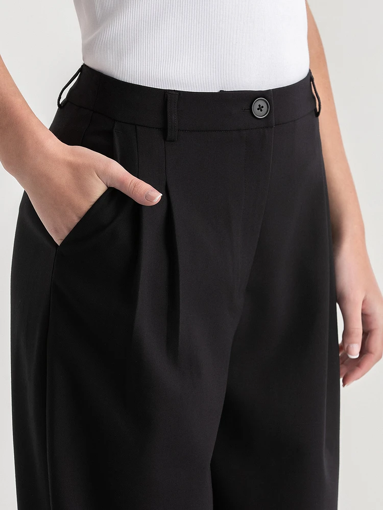 Maxwell Wide Leg Pleated Pant Luxe Tailored