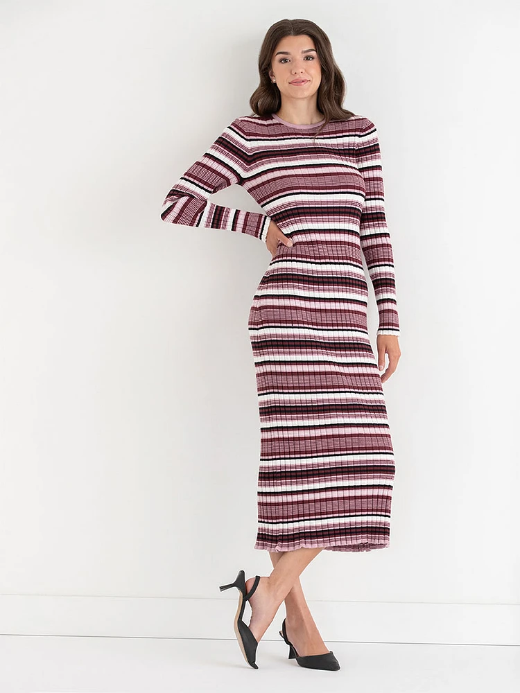 Ribbed Sweater Maxi Dress