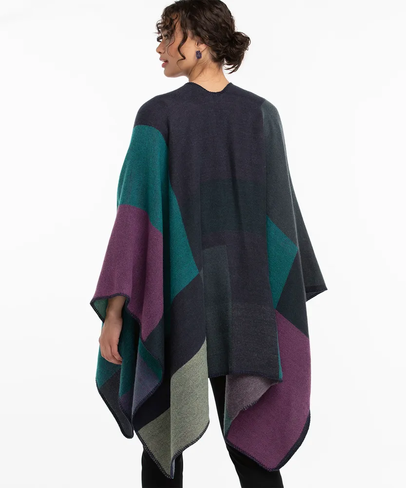 Cozy Colourblock Ruana