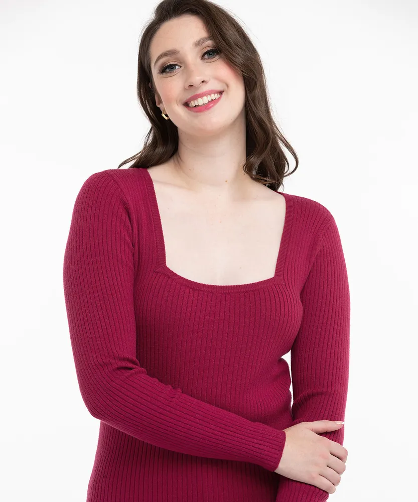 Eco-Friendly Square Neck Sweater