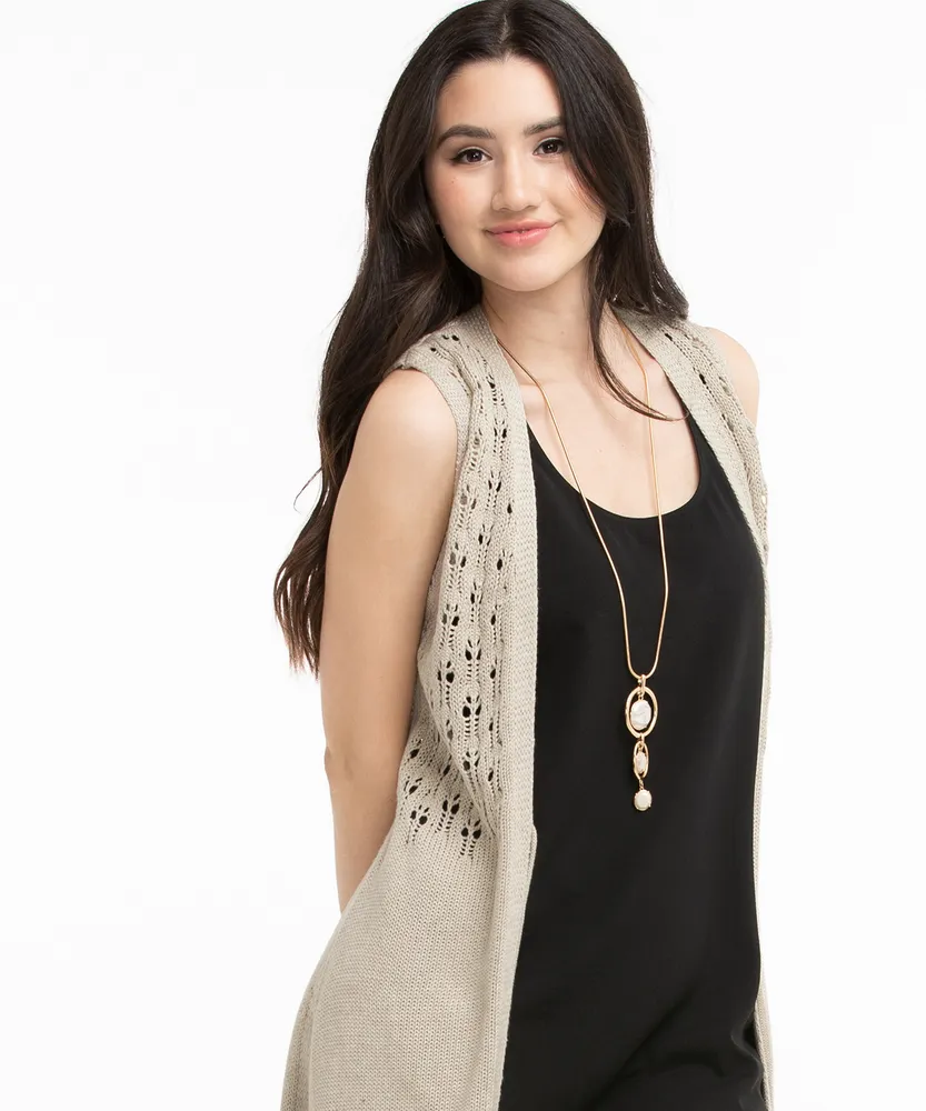 Open Stitch Sweater Vest