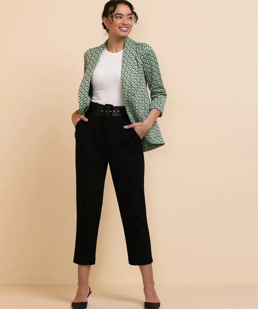 Terry Knit Blazer with Shawl Collar