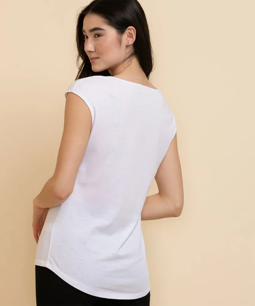 Crew Neck Extend Sleeve Tee
