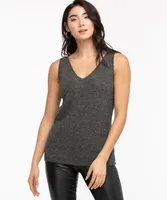 Ribbed V-Neck Sweater Tank