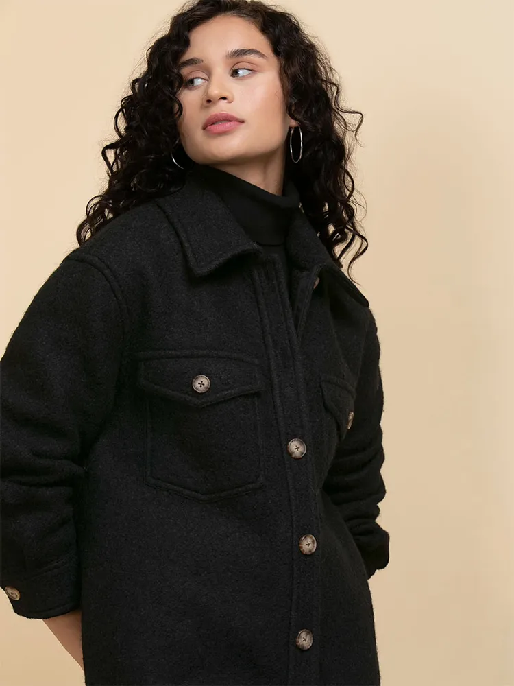 Zia Wool Blend Shirt Jacket