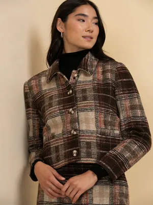 Plaid Cropped Jacket