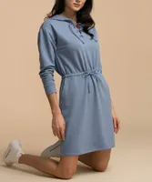 Hooded Lace-Up Lounge Dress