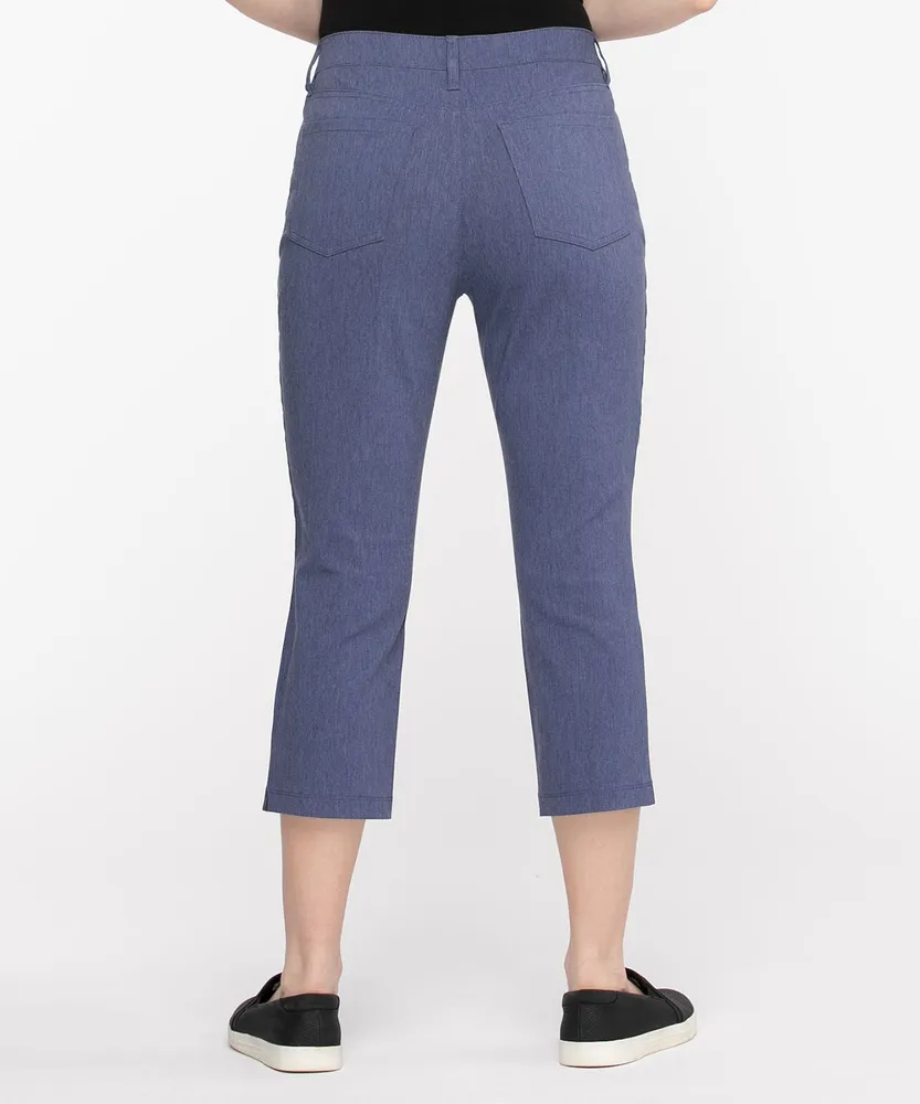 Microtwill Pull-On Crop Pant