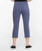 Microtwill Pull-On Crop Pant