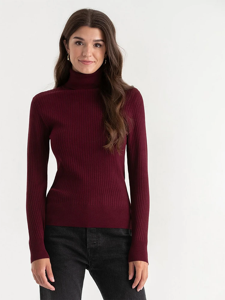 Rib Turtleneck Sweater