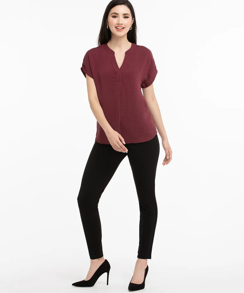 Extended Sleeve Henley Blouse