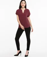 Extended Sleeve Henley Blouse