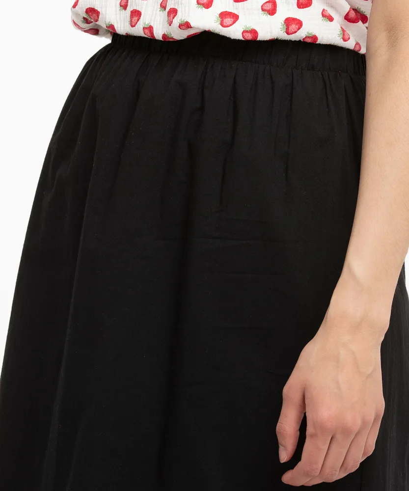 Eyelet Trim Tiered Skirt