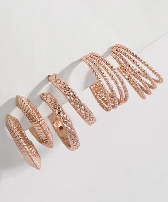 Small Rose Gold Hoop Earring Trio