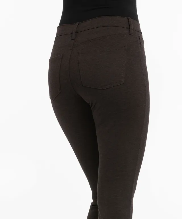 Poetic Justice Curvy Stretch Ponte Pull On Stitching Moto Legging