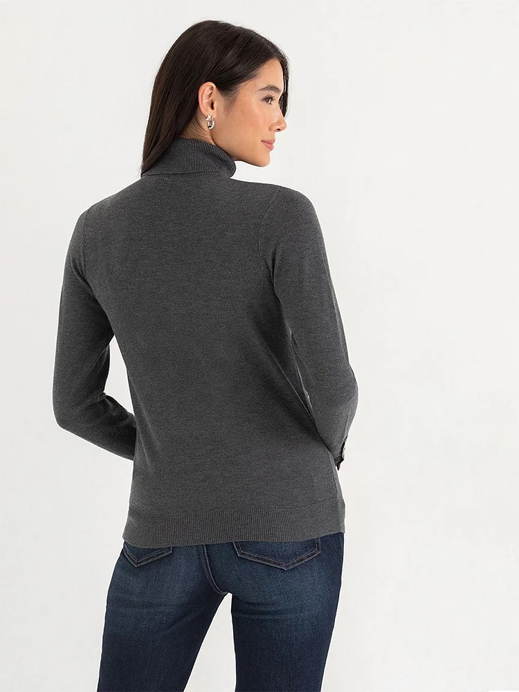 Cashmere-Blend Turtleneck Sweater