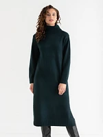 Turtleneck Maxi Sweater Dress