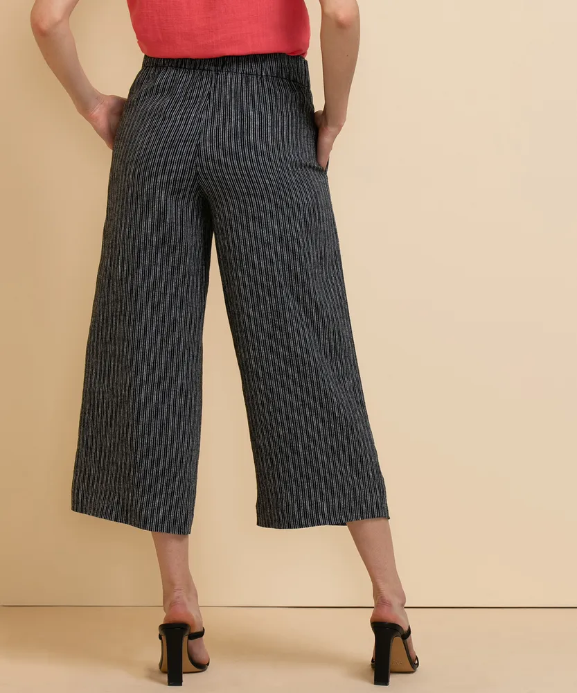 Wide Crop Pant Viscose/Linen