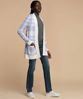 Buffalo Check Open Front Cardigan