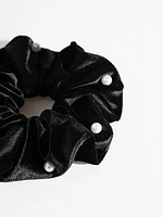 Velvet Pearl Scrunchie