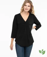 Eco-Friendly 3/4 Sleeve Knit Shirt