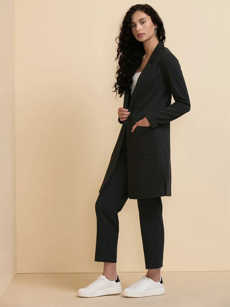 Knit Pique Longline Blazer