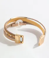 Bronze Layered Snap Bracelet