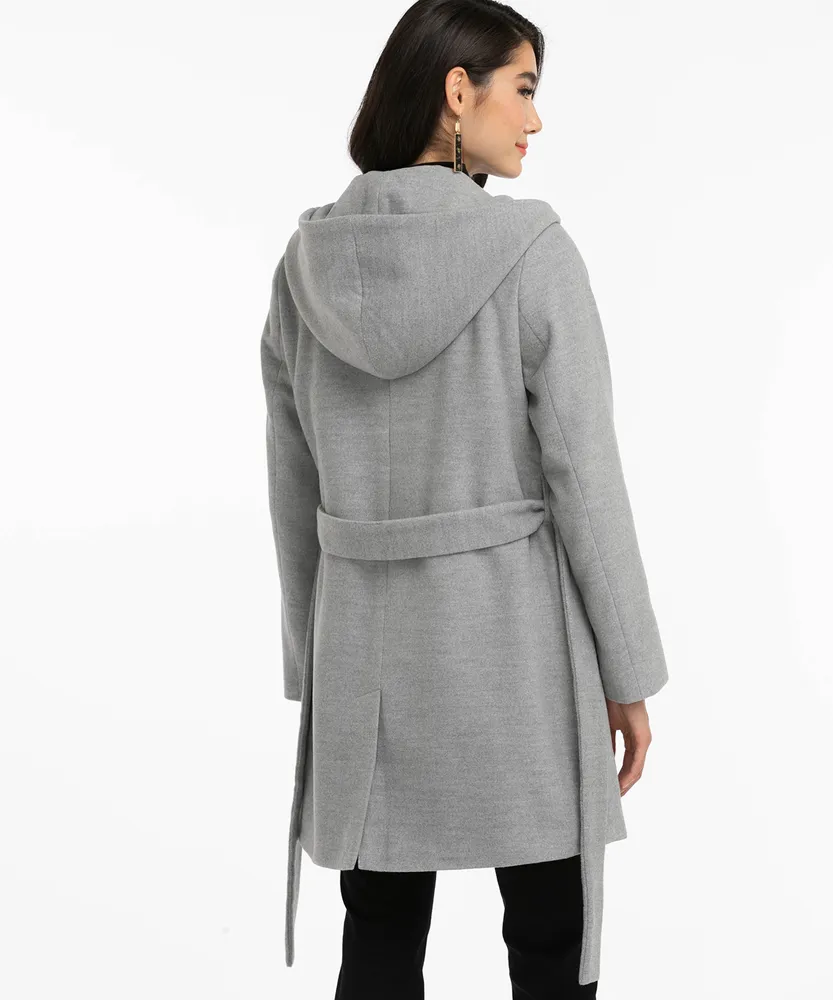 Hooded Wrap Coat