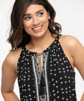 EcoVero™ Halter Tank Tassle Blouse