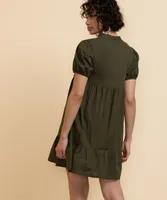 Tash + Sophie Button Front Poplin Dress