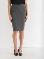 Basic Pencil Skirt Pinstripe Luxe Tailored