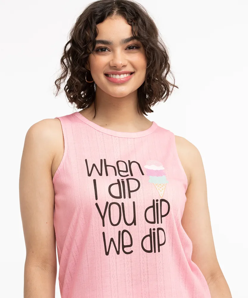 Ice Cream PJ Tank Top