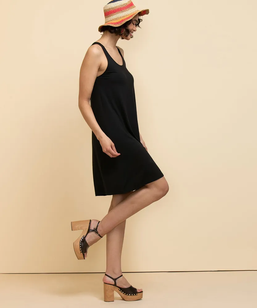 Sleeveless Dress with Tie-Neck Back