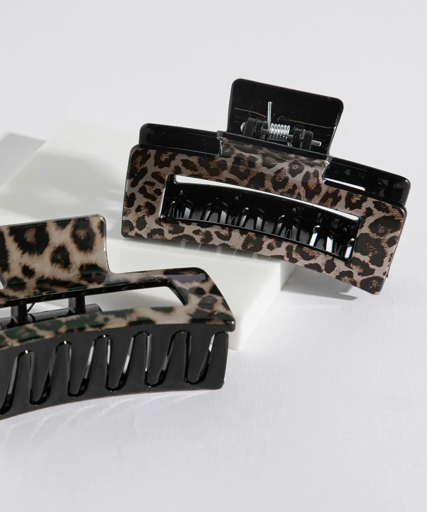 Leopard Claw Clip 2-Pack