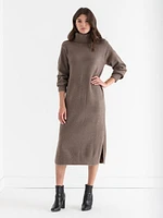 Turtleneck Maxi Sweater Dress