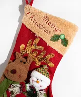 Reindeer with Snowman Stocking