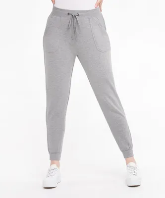 Fleece Drawstring Jogger with Patch Pockets