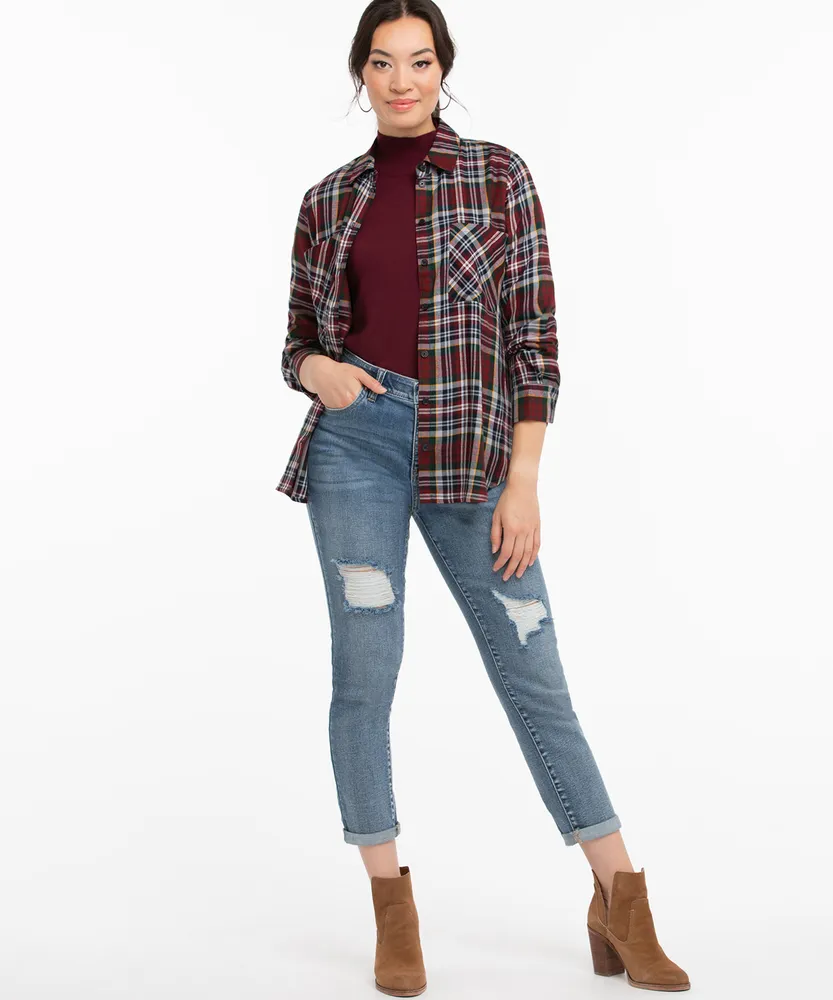 Plaid Collared Shirt