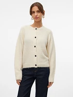 Long Sleeve O-Neck Button Cardigan