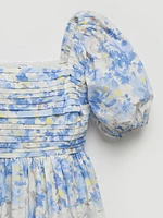 Puff Sleeve Midi Dress