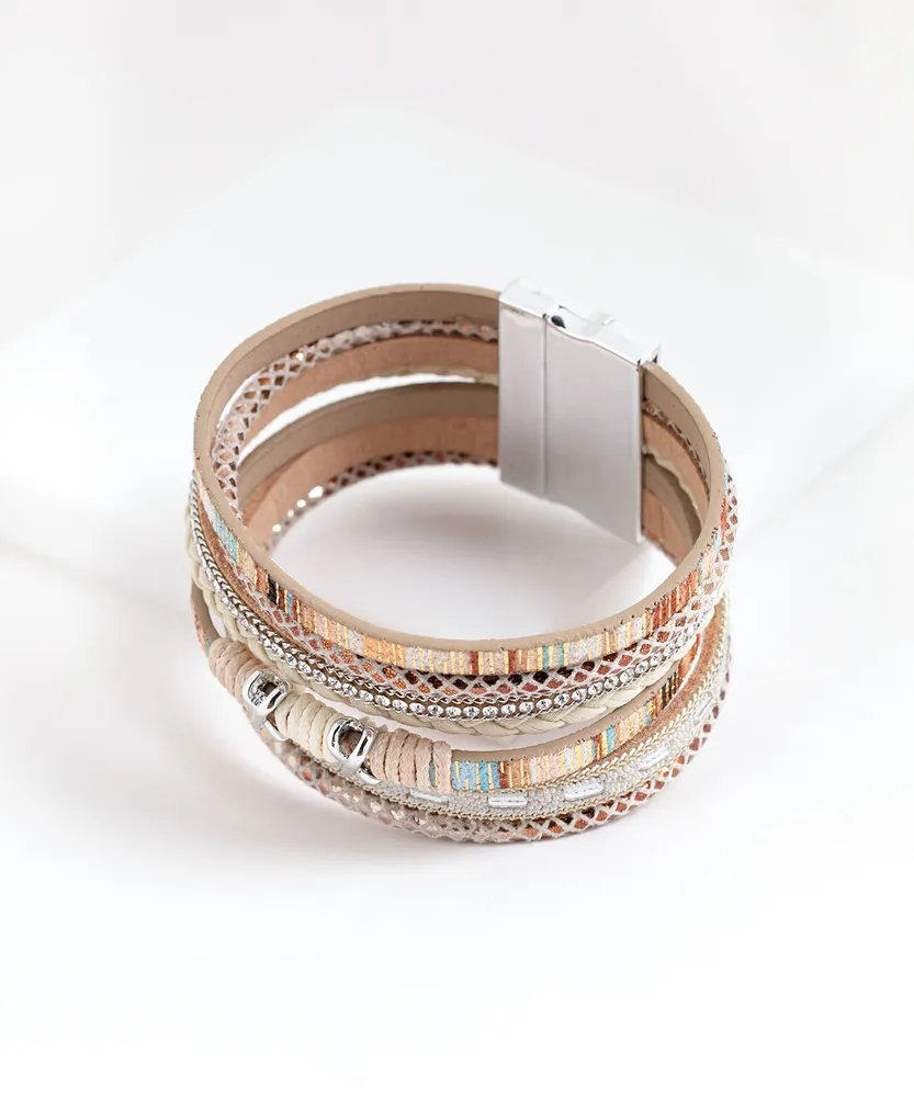 Multistrand Snap Cuff Bracelet