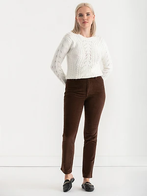 Slim Straight Leg Corduroy Pant