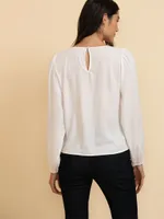 Long Sleeve Scoop Neck Blouse