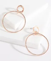 Rose Gold Hoop Earrings with Post